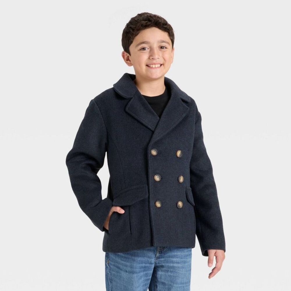 Boys' Pea Coats - Cat & Jack Navy Blue XXL